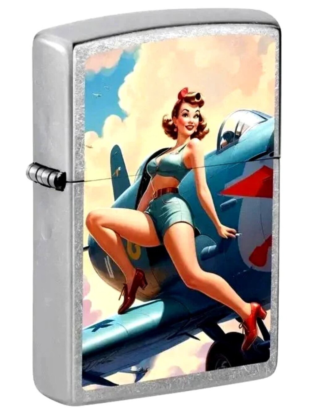 Cool Nose Art Pinup Zippo Lighter
